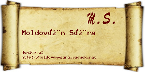 Moldován Sára névjegykártya