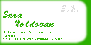 sara moldovan business card