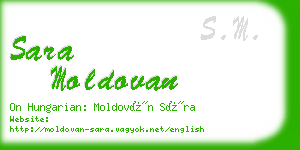 sara moldovan business card